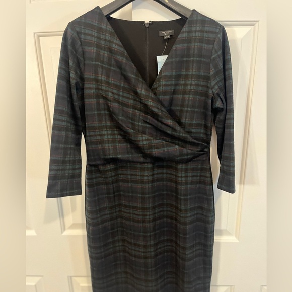 NWT Ann Taylor Petite Flannel Dress Size 6P - Picture 1 of 6